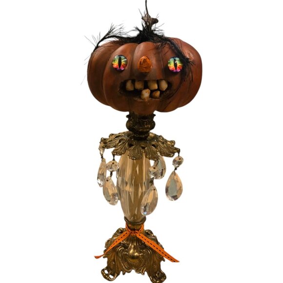 JOL Halloween Sculpture OOAK Prisms Spooky Teeth Autumn Fall Art Decor - Picture 1 of 15
